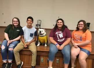 ATU Upward Bound Helps Students See Their Potential Upward Bound students pose with Jerry the Bulldog