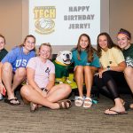 Jerry the Bulldog Turns Six Jerry the Bulldog, campus ambassador at Arkansas Tech University, celebrated his sixth birthday with ATU students, faculty, staff, alumni and friends on July 17, 2019.