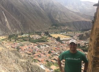 #ATUGLOBAL – Fall 2018 ATU student Dylan Edgell takes in a breathtaking view in Ollantatytambo, Peru