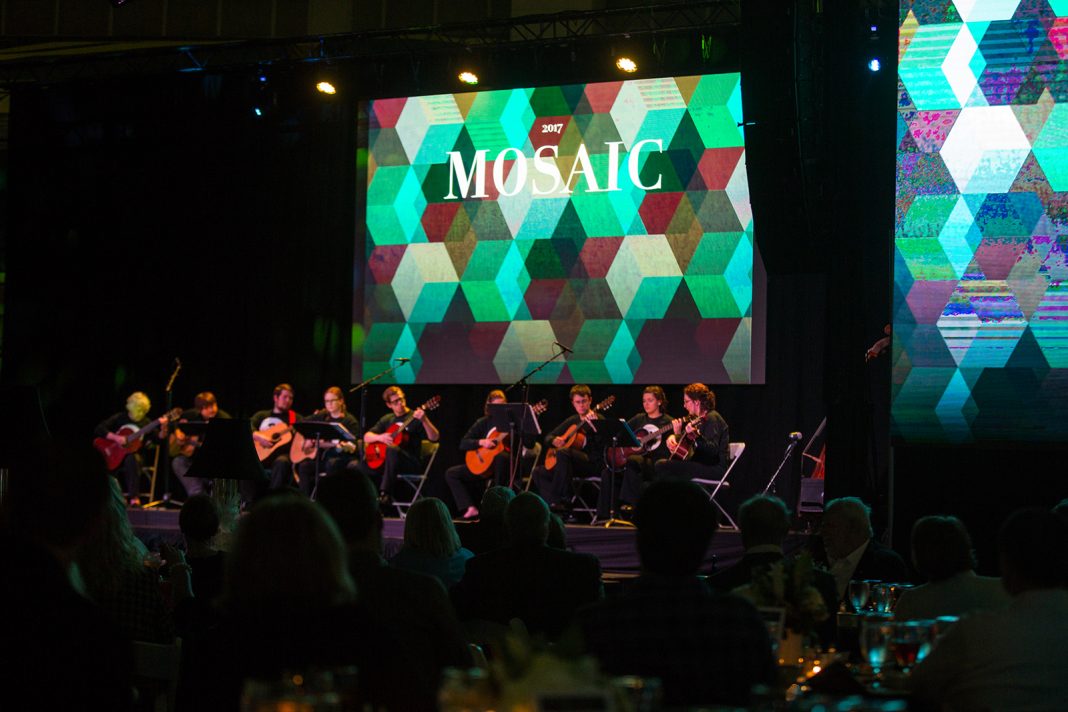 The stage of the scholarship event