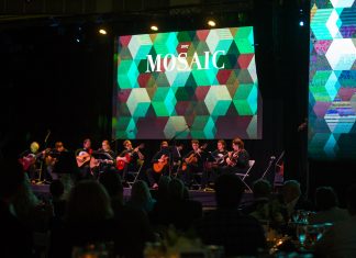 ATU Hosts Scholarship Dinner The stage of the scholarship event