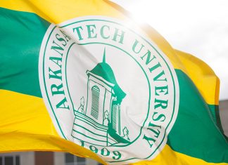 Back to School Meetings for Faculty and Staff Aug. 19 Arkansas Tech University Flag
