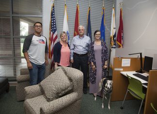 Womack Visits Facility Serving Veterans at ATU Congressman Womack Visit to Student Veterans Lounge 8-26-2019
