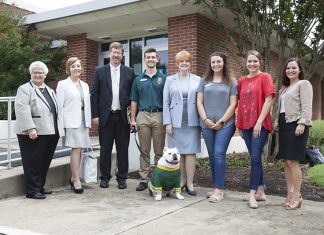 Key, Markham Receive Update on Arkansas Tech Johnny Key and Maria Markham Visit ATU 8-27-2019