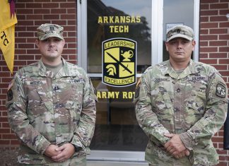 Mitchell, Surber Join ROTC Cadre at Arkansas Tech Captain John Mitchell and Sergeant First Class Travis Surber
