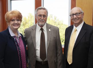 Murphy Recognized for $1.2 Million Pledge Dr. Robin E. Bowen, Jim Murphy and Fritz Kronberger 10-17-2019