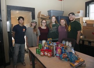 Department of History and Political Science Gives Back Green and Gold Cupboard Donation 10-3-2019