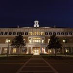 Haunted Sites and Ghost Stories with Amy Milliken Ross Pendergraft Library and Technology Center at Night