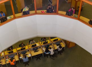 RPL to Remain Open 65 Consecutive Hours For Finals Ross Pendergraft Library and Technology Center Interior