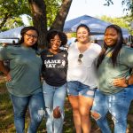 Party at the Plaza Pre-Game Tailgating Party at the Plaza – O’Hara Duncan, Destiny Harris, Kirsten Reid ‘19, Natari Irvin ‘17