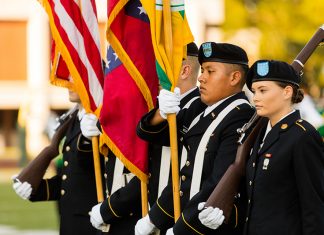 ATU Named Military Friendly School for 2020-21 ATU ROTC Color Guard Fall 2019