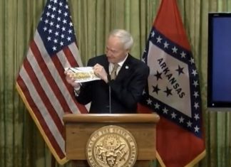 ATU Athletics Responds to Need for Masks Governor Hutchinson ATU Mask April 2020