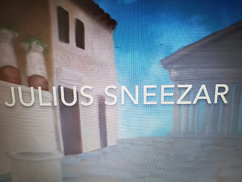 Julius Sneezar Title Screen