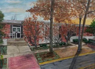 Lambert Takes Top Prize in ATU Museum Exhibit W.O. Young Building Watercolor Elayna Lambert 2020