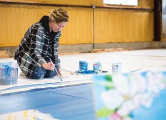 Isolation Strengthens Artist in Residence’s Resolve Tiffany Black Painting Spring 2020