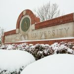ATU Inclement Weather Procedures: Feb. 16, 2021 ATU Entrance Sign Snow