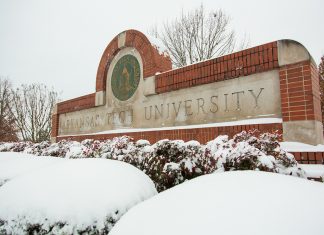 ATU Closed Friday, February 4 ATU Entrance Sign Snow