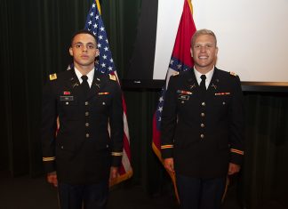 Via, Wood Commissioned as National Guard Officers ROTC Commissioning Logan Via and Kolbey Wood 8-6-2021