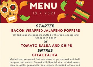 PRHA Explores Tastes of Mexico During Oct. 7 Dinner PRHA Menu 10-7-2021