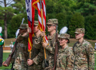 2022-23 Military Friendly School Silver Award for ATU ATU U.S. Army ROTC Color Guard Fall 2021