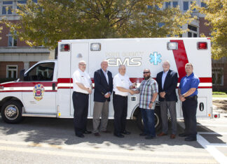 Pope County Donates Ambulance to Arkansas Tech Ambulance Donation Pope County ATU April 2022