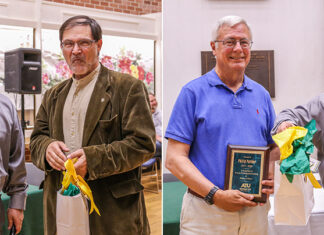 Arts and Humanities Faculty, Staff Recognized Dr. Stanley Lombardo and Philip Parker 45 Years