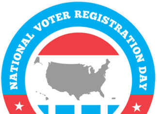 Voter Registration Tables at ATU September 20 National Voter Registration Day Logo