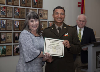 Keeny Earns Gary W. Johnston Leadership Award Amy Johnston and Taurino Keeny 10-15-2022