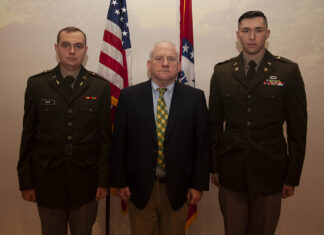 Ticson, Cates Commissioned During Ceremony at ATU Seth Cates_Stephen White_Douglas Ticson December 2022