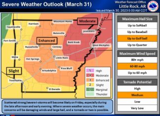 Severe Weather Alert Day: March 31, 2023 Severe Weather Map 3-31-2023