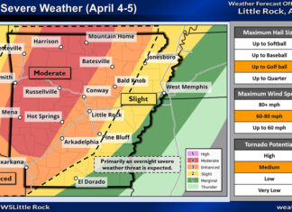 Severe Weather Preparedness: April 4-5, 2023 Severe Weather Map 4-4-2023 2