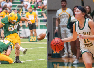 ATU Athletics Names Tucker, Falls Award Winners Jesus Zizumbo and Jalei Oglesby