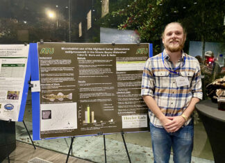 ATU’s Morris Honored for Highland Darter Research Colton Morris Poster Presentation Fall 2023