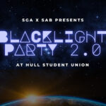 Get Ready for the Eclipse at Blacklight Party 2.0 Blacklight Party Graphic March 2024