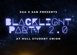 Get Ready for the Eclipse at Blacklight Party 2.0 Blacklight Party Graphic March 2024