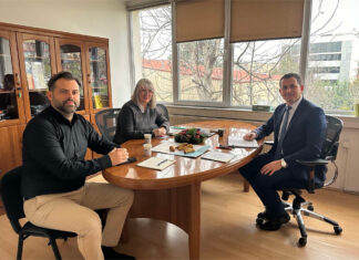 Austin Aids Kosovo During Fulbright Specialist Project Christine Austin and Kosovo Accreditation Agency Representatives