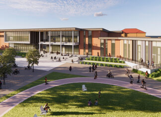 Drone Footage Shows Student Union Progress Ferguson Student Union