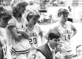 Tech Tidbits: Retirement of an ATU Basketball Legend 1987-88 Arkansas Tech Golden Suns Basketball Huddle