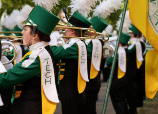 Band of Distinction to Offer Latin Jazz Show in 2024 ATU Marching Band Action Photo Fall 2023