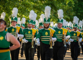 Band Member for a Day 2024 Scheduled for Nov. 2 ATU Marching Band Action Photo Fall 2024