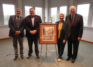 RPL at 25: Arkansas Tech Observes a Silver Anniversary Dr. Russell Jones_Dr. Robert Charles Brown_Jayne Jones_Major General William E. Harmon RPL 25th Anniversary 10-30-2024