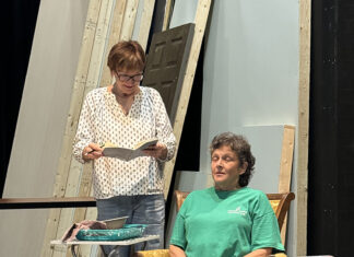 ATU Theatre and Film Presents “Ripcord” Nov. 1-3 Holly Ruth Gale and Natalie Canerday Ripcord Rehearsal Fall 2024