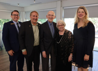 ATU Honors Alumnus With School of Business Naming Jason Geiken_Dr. Russell Jones_LeMoyne Smith_Jawanda Smith_Tracy Cole 10-24-2024