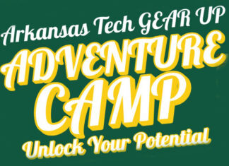Arkansas Tech GEAR UP Camp Accepting Registrations ATU GEAR UP Adventure Camp Logo 2025