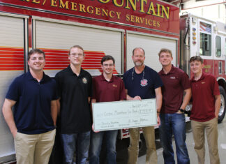 Pi Kappa Alpha Raises Funds for Local Firefighters Pi Kappa Alpha Donation to Crow Mountain Fire Department Spring 2025