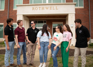 Meet the Greeks Thursday Night ATU Greek Life Members Outside Rothwell Hall 2024