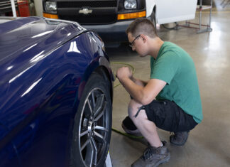 ATU-Ozark Earns $28,000 Grant to Upgrade Equipment ATU-Ozark Collision Repair Technology Shop File Photo