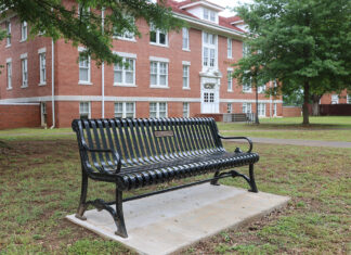 Legacy Benches Installed on Arkansas Tech Campus Bench Outside Browning Hall Summer 2025