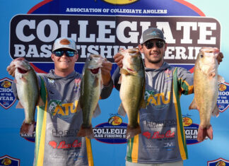 More Than 550 Collegiate Anglers Visit Russellville John Foster Case and Mat Higby 2025 AFTCO Collegiate Bass Open
