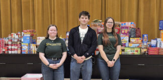 ATU Students Combat Food Insecurity in Community Skyla Eckhardt_Gannon Campbell_Lila Popken ATU Emerging Leaders Society Food Drive Fall 2025